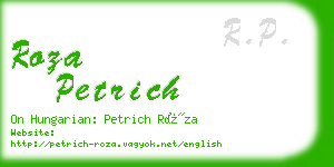 roza petrich business card